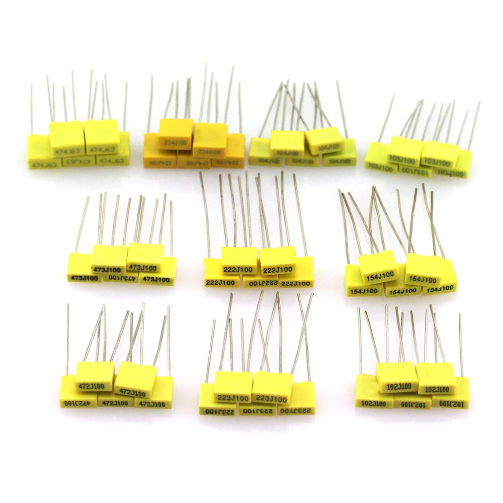 Capacitor Kit Assortment - 50pcs/lot 10 Value Polypropylene Film Capacitor