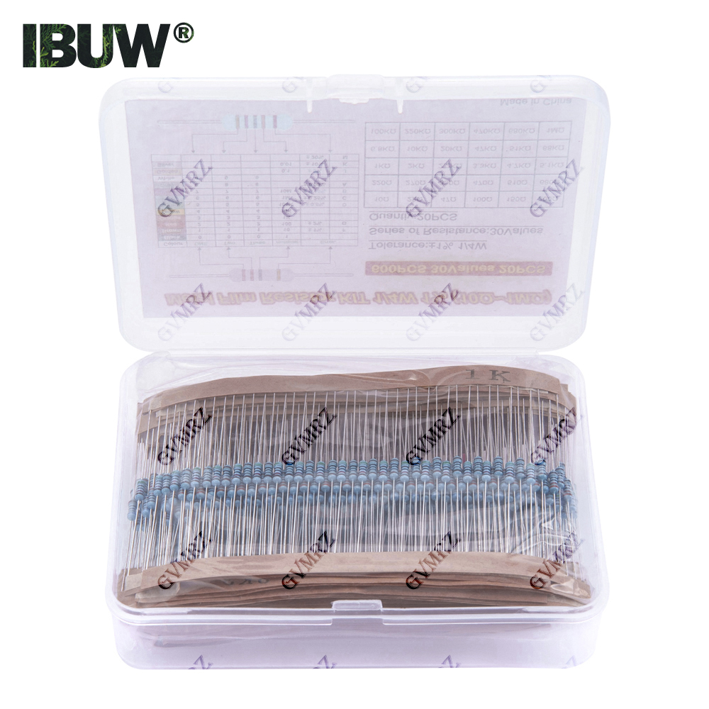 Diy Electronics For Beginners - 600PCS 30Values 1/4W Metal Film Resistor