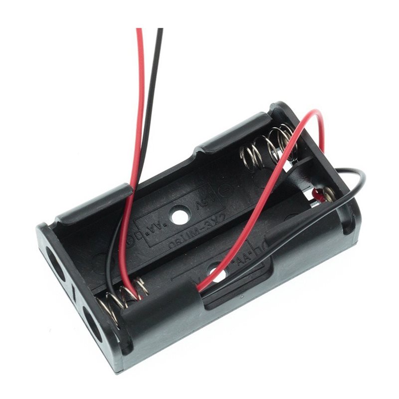 Diy Electronics Power Supply - AAAEL-100Pcs 2AA Battery Case Box With