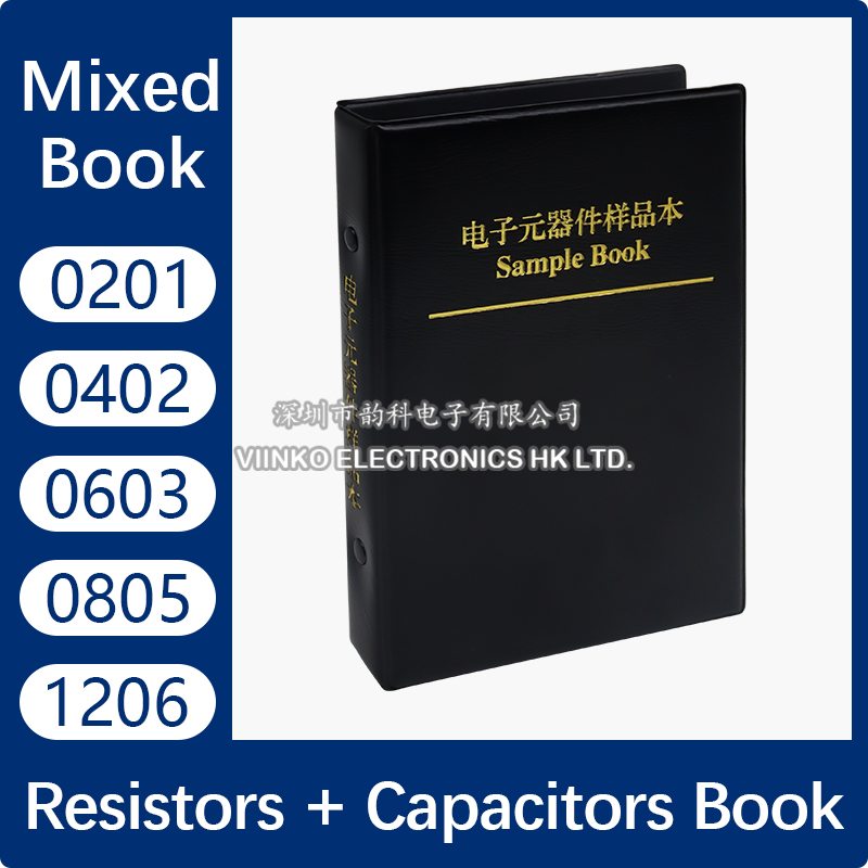 Capacitor Kit Assortment - Capacitor Resistor Mixed Book 0201 0402