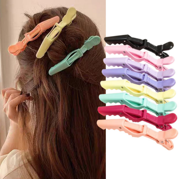 Crocodile Clip Set - 6-Piece Set of Vivid Alligator Hair