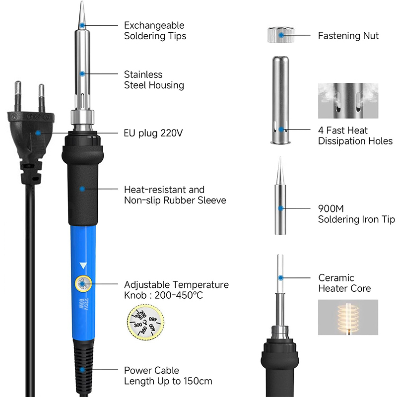 Adjustable Temp 220V 60W Elect - Diy Electronics Organizer 评论和价格