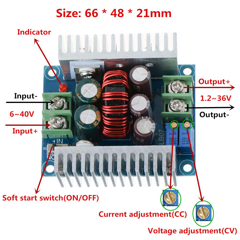 20A 300W CC CV Step Down Modul - Dc Power Supply Variable 评论和价格