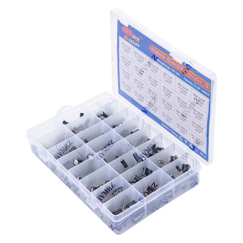 500PCS/lot 16-50V mix Electrol - Capacitor Kit Assortment 评论和价格