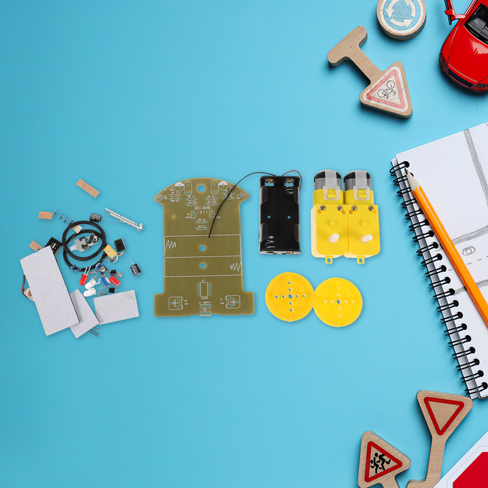 1Set Stem Robot Car Kit Line F - Diy Electronics Learning Kit 评论和价格