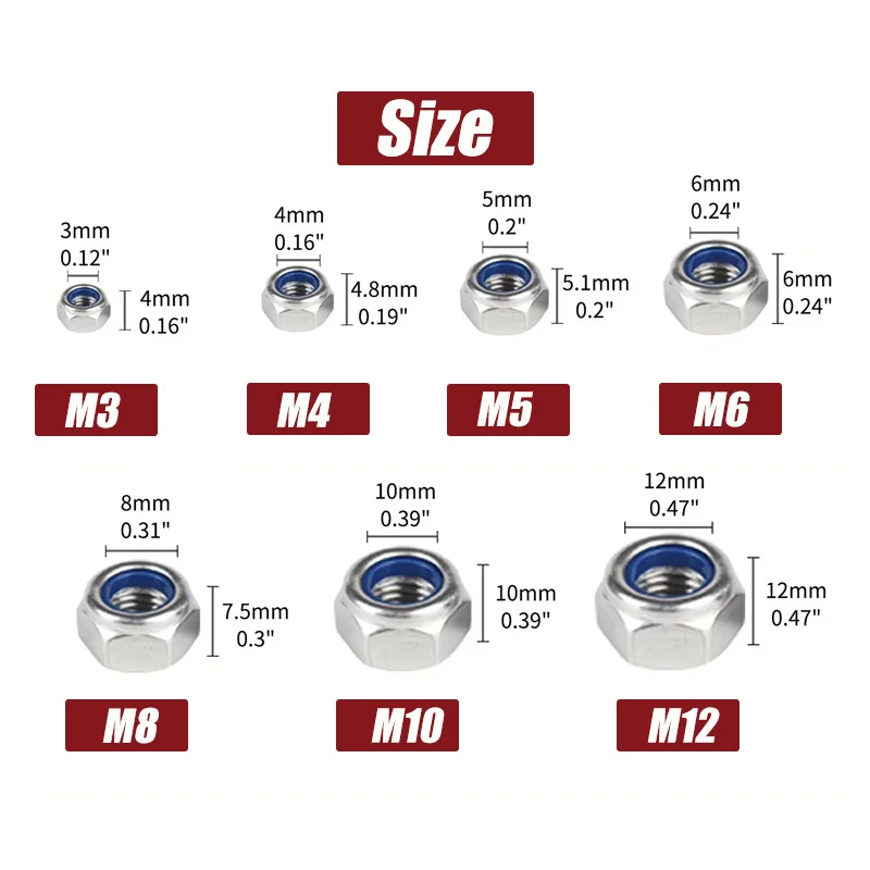 40-220 Pieces of Nylon Lock Nu - Diy Electronics India 评论和价格