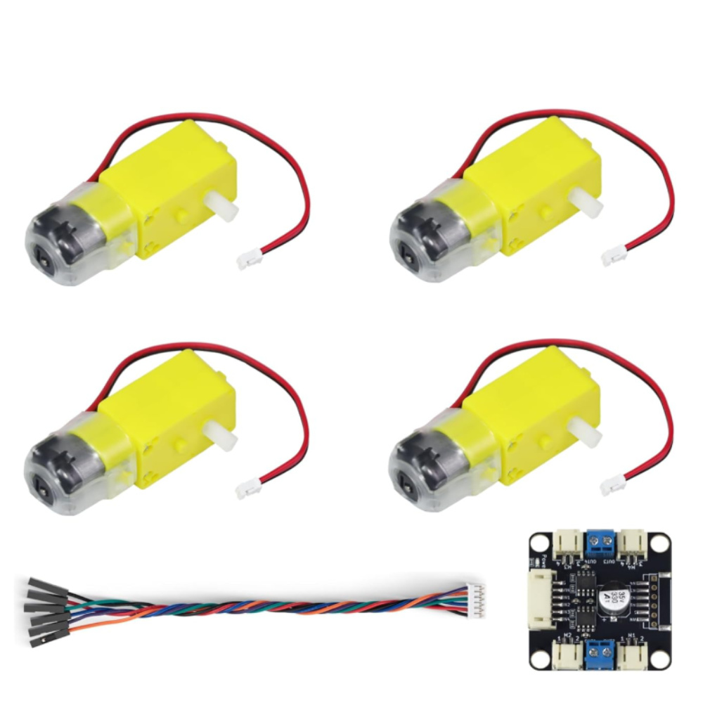 4 TT Motor and Driver Kit 4 DC - L298N Motor Driver 评论和价格
