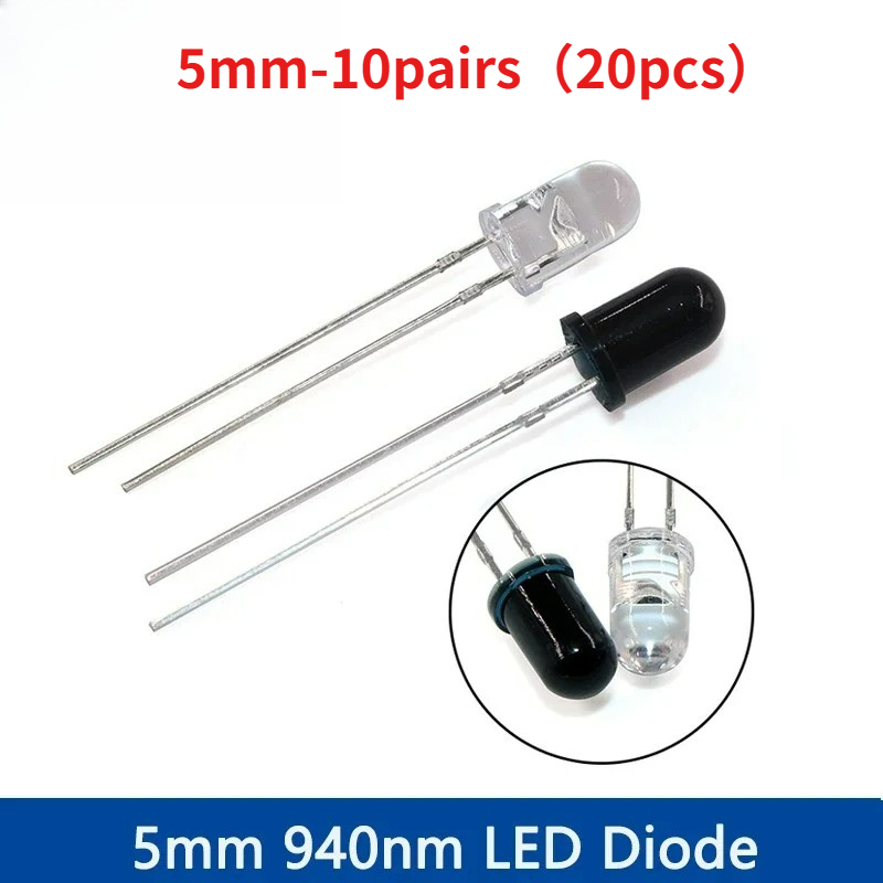 10-30Pairs 5mm 940nm IR LED Di - Diy Electronics India 评论和价格