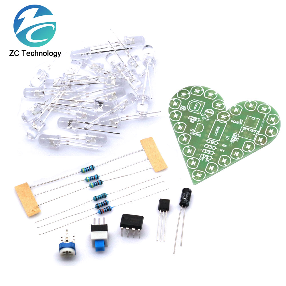 DIY Kit Heart Shape Breathing  - Diy Electronics Learning Kit 评论和价格