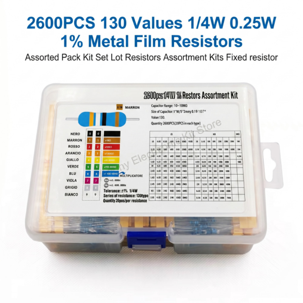 2600pcs Metal Film Resistors A - Diy Electronics For Beginners 评论和价格