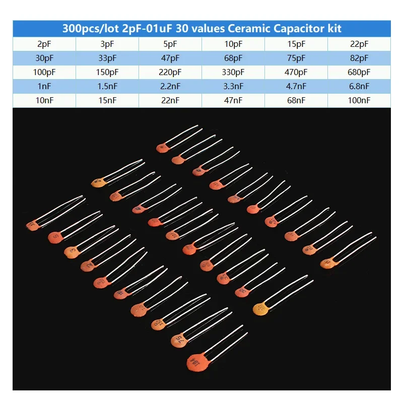 300pcs/960pcs Ceramic Capacito - Capacitor Kit Assortment 评论和价格