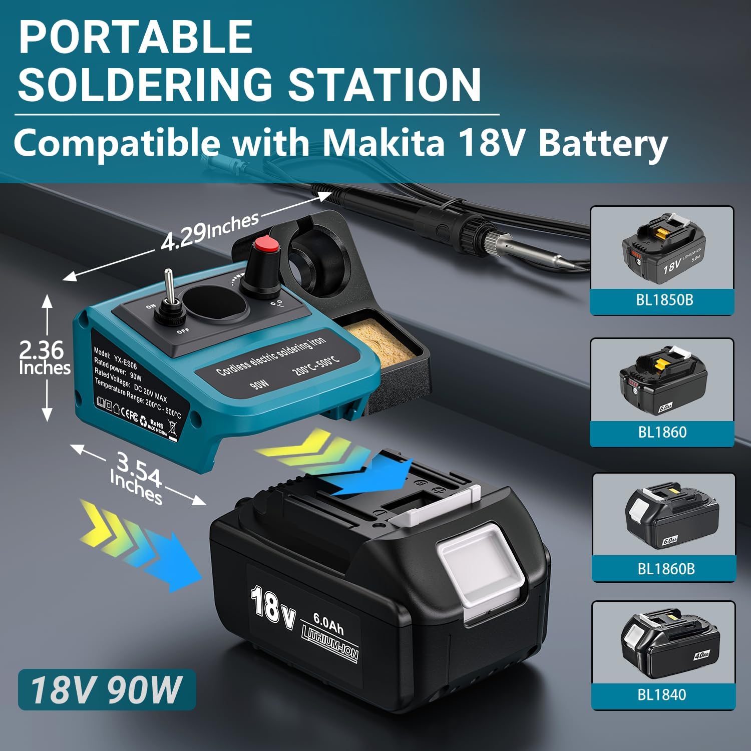 90W LED Digital Cordless Solde - Diy Electronics Power Supply 评论和价格