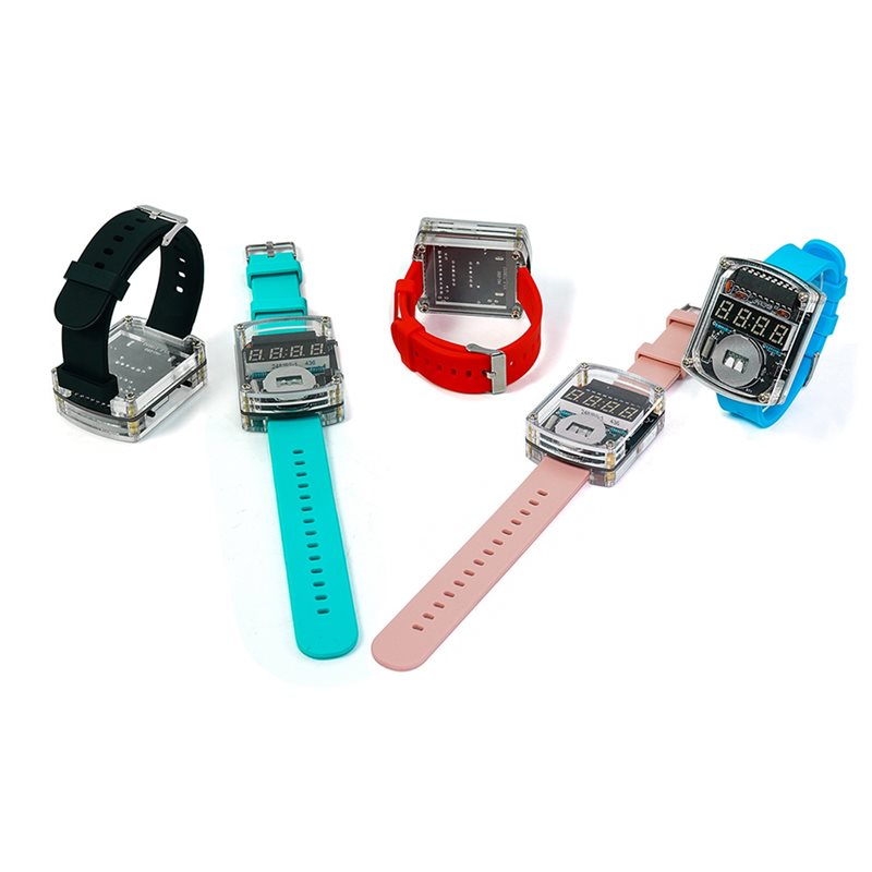 2X DIY Watch LED Watch Electro - Diy Electronics Learning Kit 评论和价格