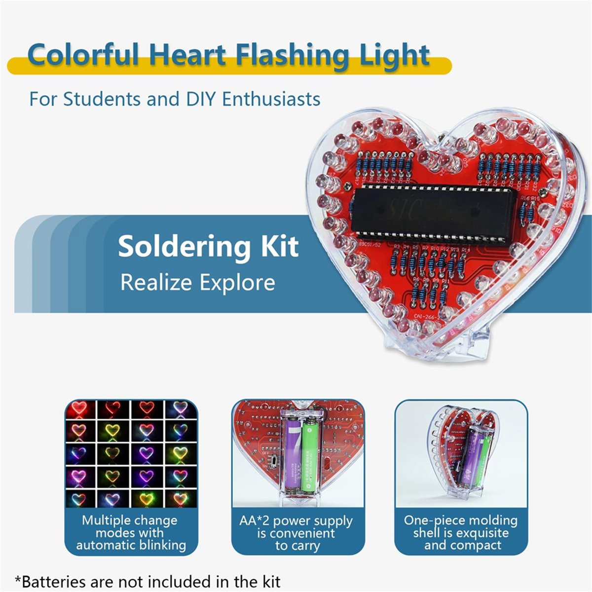 DT262/Soldering Practice Kit,  - Diy Electronics Projects For Beginners 评论和价格