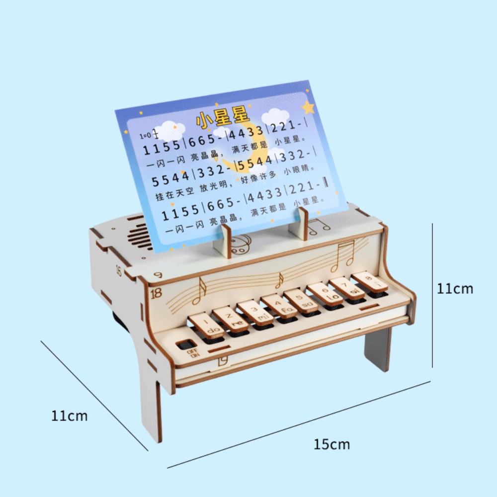 DIY Wooden Electronic Piano Mo - Diy Electronics Learning Kit 评论和价格