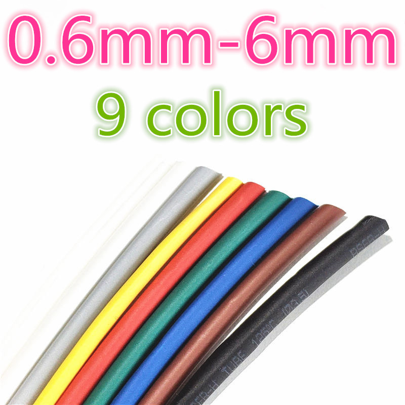 1/3/5meter 2:1 9 Colors 0.6mm  - Heat Shrink Tubing 评论和价格