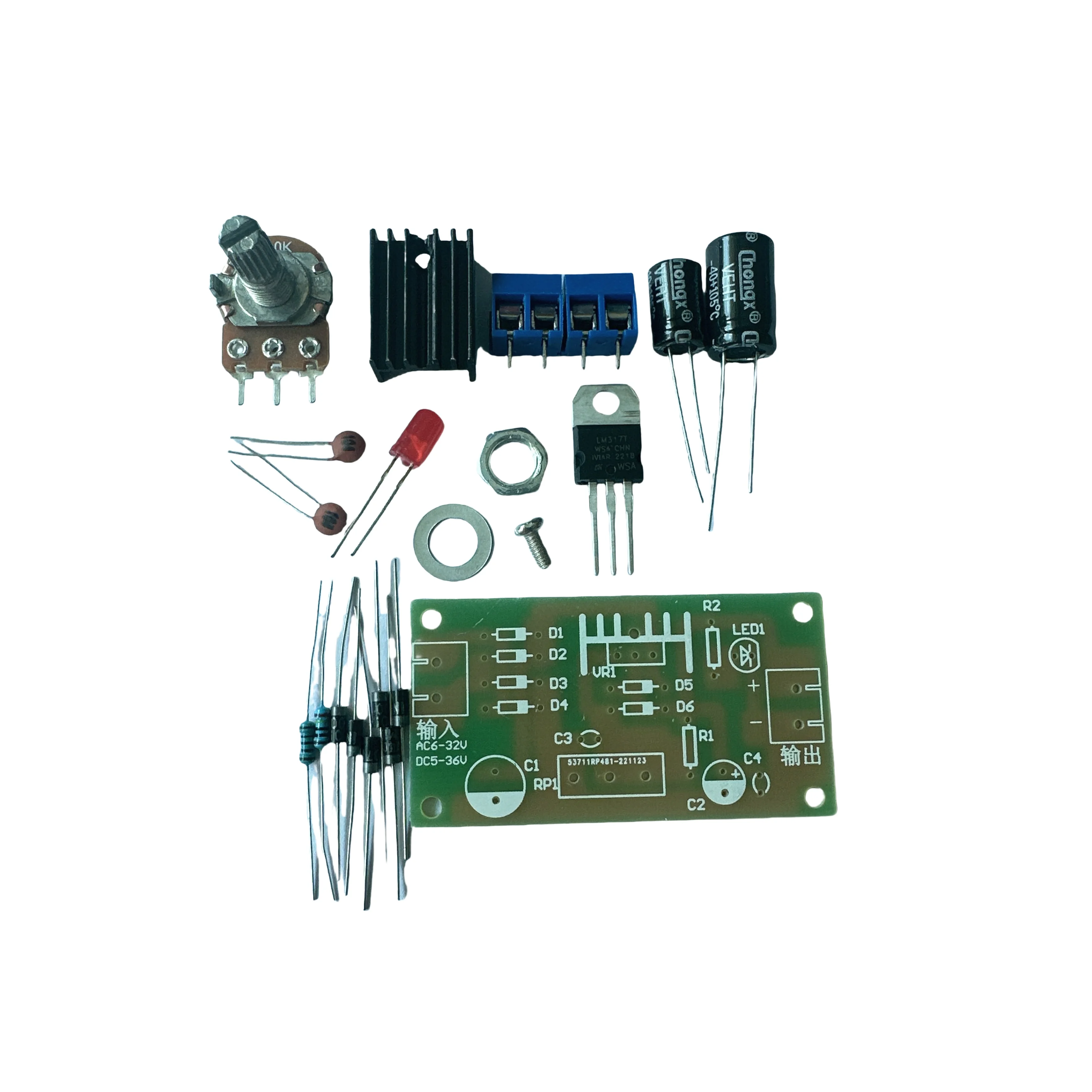 LM317 Adjustable Regulated Pow - Diy Electronics Power Supply 评论和价格