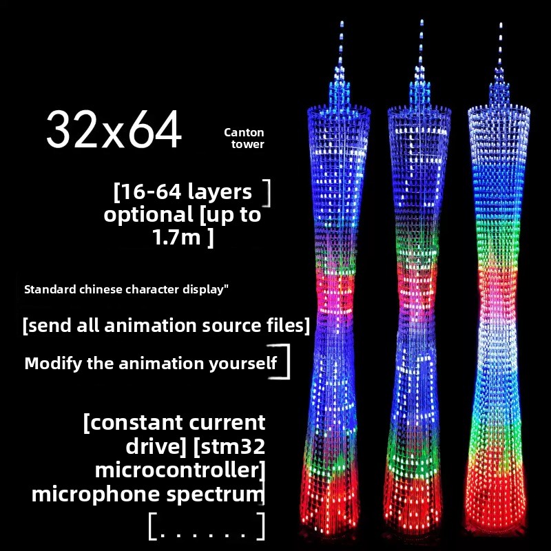 64 Layers Canton Tower DIY Ele - Diy Electronics For Beginners 评论和价格