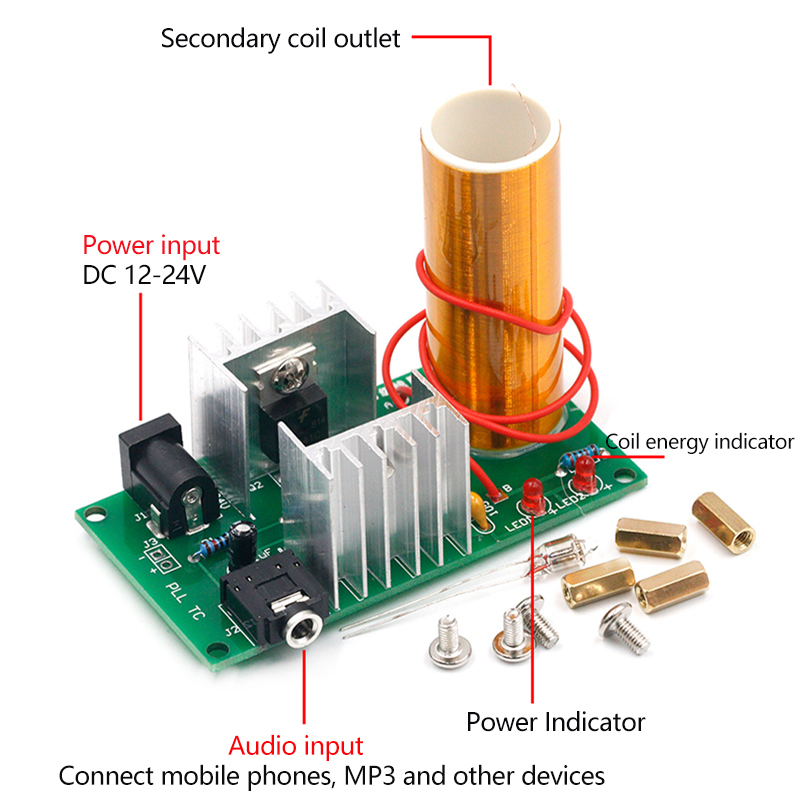 Mini Tesla Coil DIY Electronic - Diy Electronics Kids 评论和价格