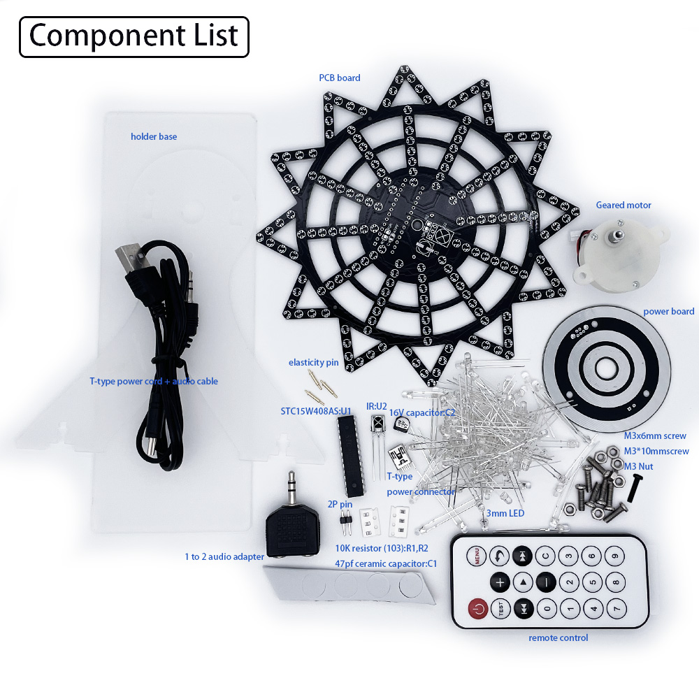 DIY electronic kit LED rotatin - Diy Electronics India 评论和价格