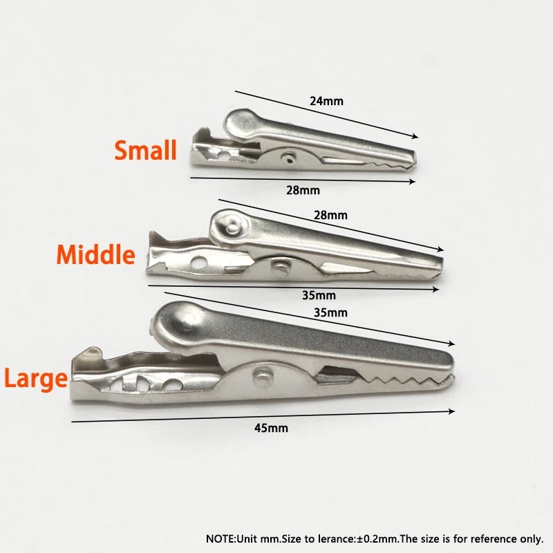 28 35 45mm Metal Alligator Cli - Crocodile Clip Set 评论和价格
